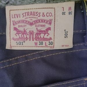 Men's Button Fly 501 Jeans Brown